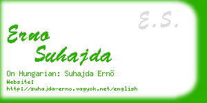 erno suhajda business card
